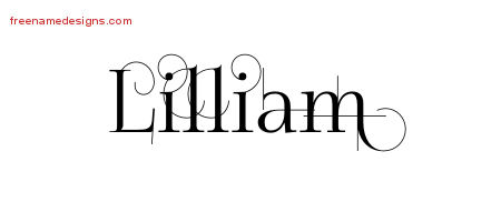 Decorated Name Tattoo Designs Lilliam Free