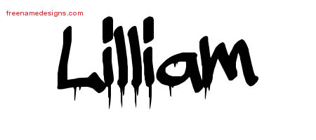 Graffiti Name Tattoo Designs Lilliam Free Lettering