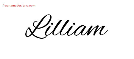 Cursive Name Tattoo Designs Lilliam Download Free