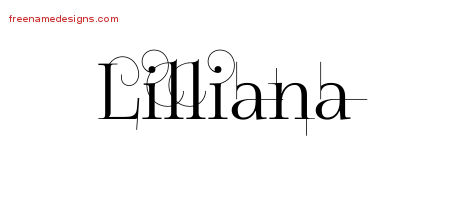 Decorated Name Tattoo Designs Lilliana Free