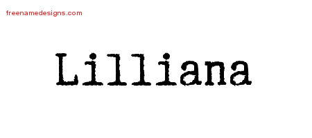 Typewriter Name Tattoo Designs Lilliana Free Download