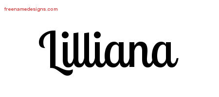 Handwritten Name Tattoo Designs Lilliana Free Download