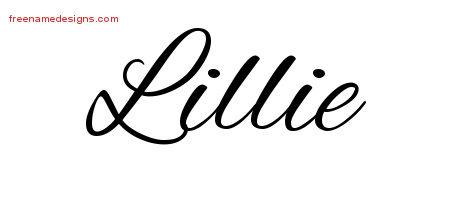 Cursive Name Tattoo Designs Lillie Download Free