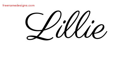 Classic Name Tattoo Designs Lillie Graphic Download