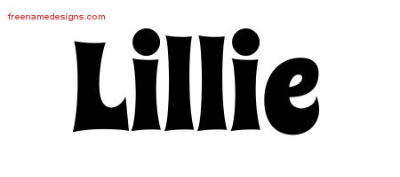 Groovy Name Tattoo Designs Lillie Free Lettering