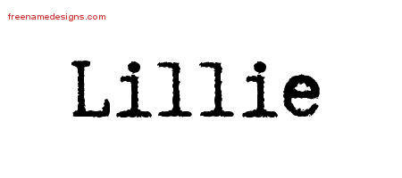 Typewriter Name Tattoo Designs Lillie Free Download