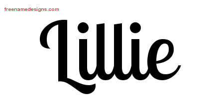 Handwritten Name Tattoo Designs Lillie Free Download