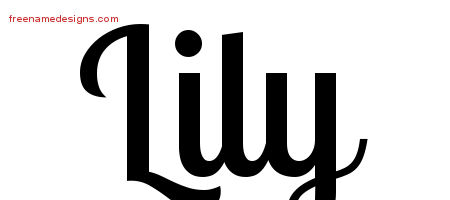 Handwritten Name Tattoo Designs Lily Free Download