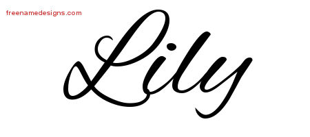 Cursive Name Tattoo Designs Lily Download Free