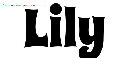 Groovy Name Tattoo Designs Lily Free Lettering