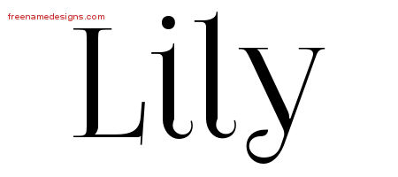 Vintage Name Tattoo Designs Lily Free Download