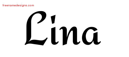 Calligraphic Stylish Name Tattoo Designs Lina Download Free