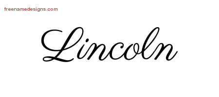 Classic Name Tattoo Designs Lincoln Printable