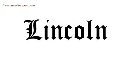 Blackletter Name Tattoo Designs Lincoln Printable