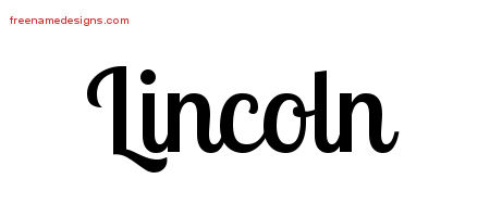Handwritten Name Tattoo Designs Lincoln Free Printout