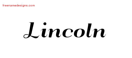 Art Deco Name Tattoo Designs Lincoln Graphic Download