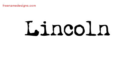 Vintage Writer Name Tattoo Designs Lincoln Free