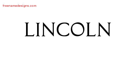 Regal Victorian Name Tattoo Designs Lincoln Printable