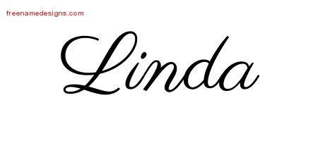 Classic Name Tattoo Designs Linda Graphic Download