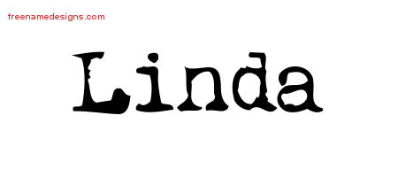 Vintage Writer Name Tattoo Designs Linda Free Lettering