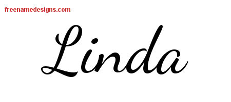 Lively Script Name Tattoo Designs Linda Free Printout