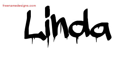 Graffiti Name Tattoo Designs Linda Free Lettering