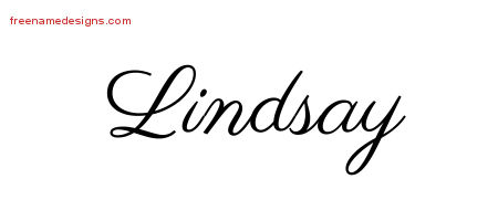 Classic Name Tattoo Designs Lindsay Printable