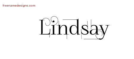 Decorated Name Tattoo Designs Lindsay Free Lettering