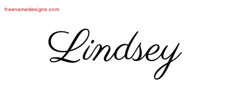 Classic Name Tattoo Designs Lindsey Graphic Download