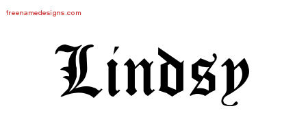 Blackletter Name Tattoo Designs Lindsy Graphic Download