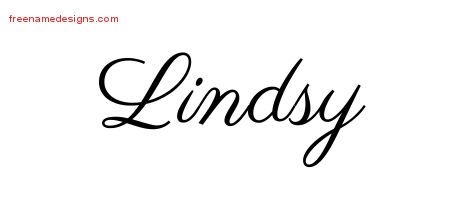 Classic Name Tattoo Designs Lindsy Graphic Download