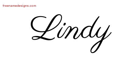 Classic Name Tattoo Designs Lindy Graphic Download