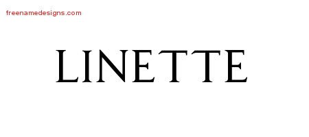 Regal Victorian Name Tattoo Designs Linette Graphic Download