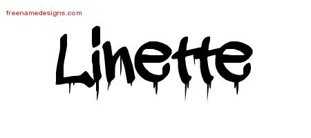 Graffiti Name Tattoo Designs Linette Free Lettering