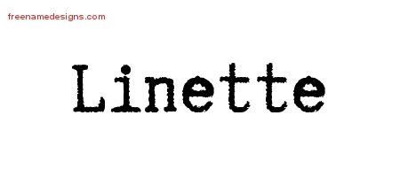 Typewriter Name Tattoo Designs Linette Free Download