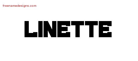 Titling Name Tattoo Designs Linette Free Printout