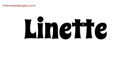 Groovy Name Tattoo Designs Linette Free Lettering