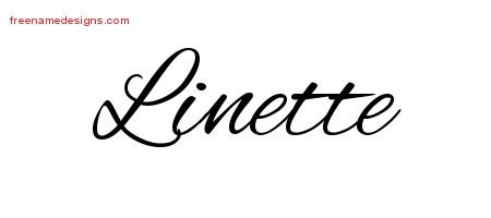 Cursive Name Tattoo Designs Linette Download Free