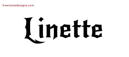 Gothic Name Tattoo Designs Linette Free Graphic