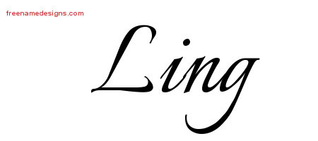 Calligraphic Name Tattoo Designs Ling Download Free