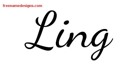 Lively Script Name Tattoo Designs Ling Free Printout