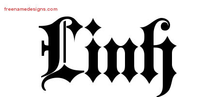 Old English Name Tattoo Designs Linh Free