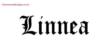 Blackletter Name Tattoo Designs Linnea Graphic Download