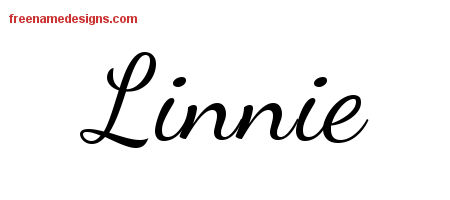 Lively Script Name Tattoo Designs Linnie Free Printout