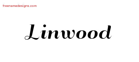 Art Deco Name Tattoo Designs Linwood Graphic Download
