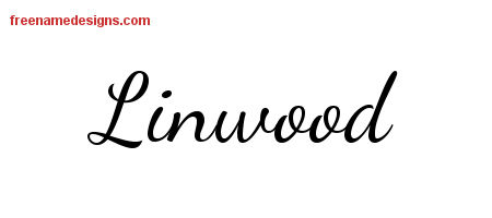 Lively Script Name Tattoo Designs Linwood Free Download