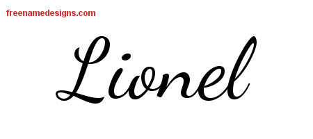 Lively Script Name Tattoo Designs Lionel Free Download