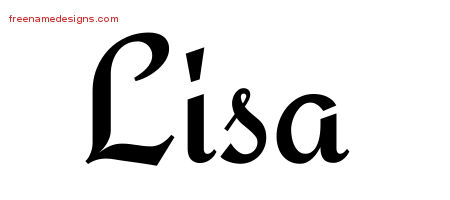 Calligraphic Stylish Name Tattoo Designs Lisa Download Free