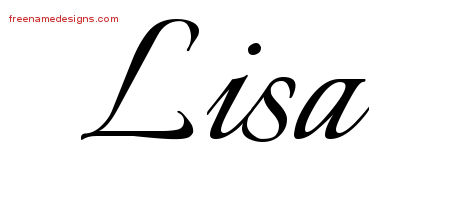 Calligraphic Name Tattoo Designs Lisa Download Free