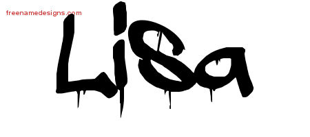 Graffiti Name Tattoo Designs Lisa Free Lettering